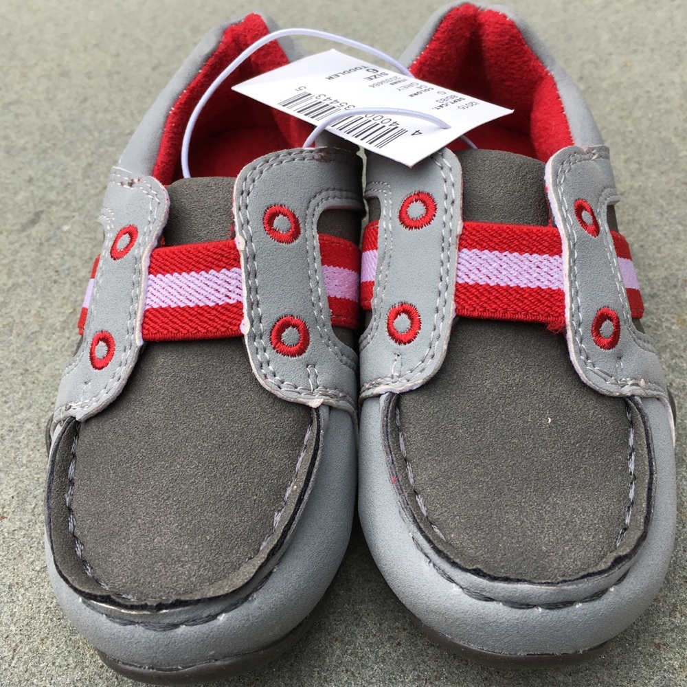 Red and Grey Slip on Sneaker - NWT